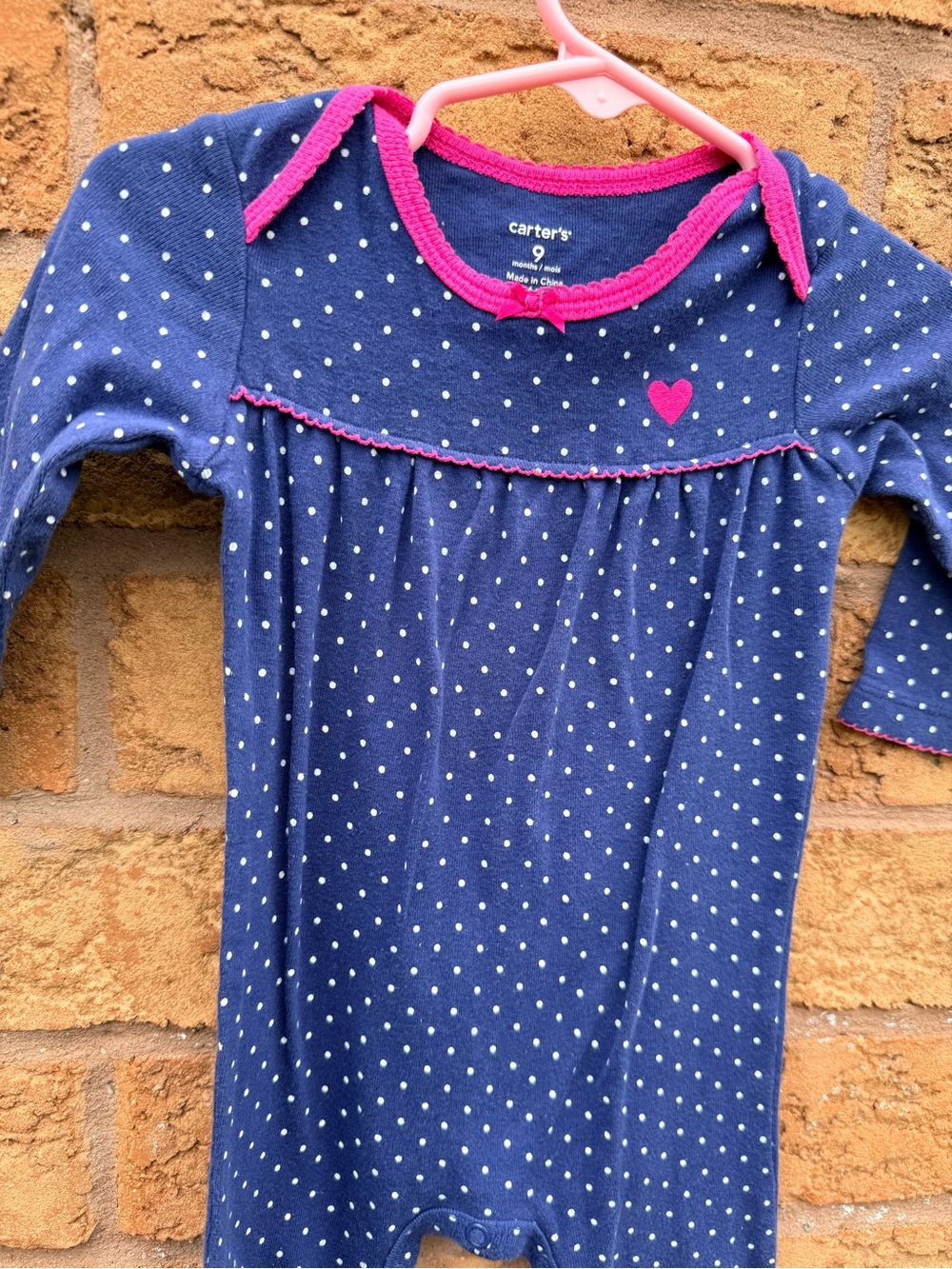 💫10/$25 • Carters Polka Dot Print Footless Sleeper - Picture 2 of 3